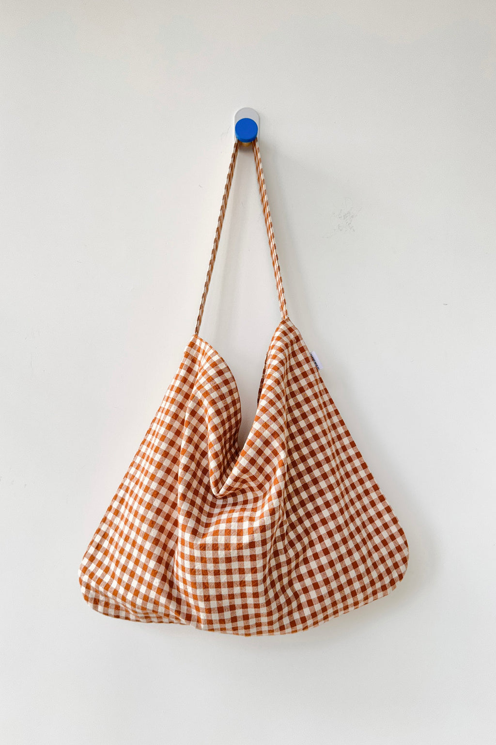 Terracotta Gingham Tote Bag