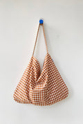 Terracotta Gingham Tote Bag